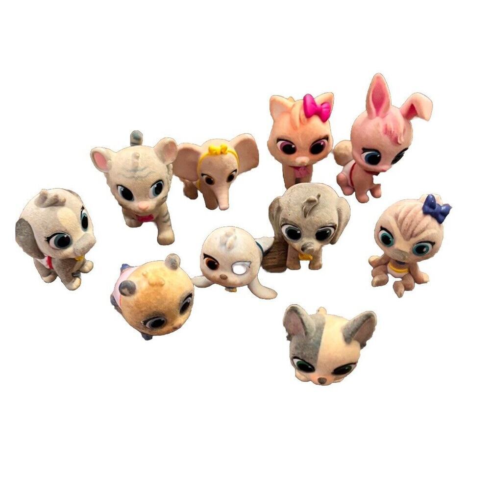 Lot of 10 Disney Jr T.O.T.S. TOTS Tiny Ones Flocked Animal Figures Bobble Head